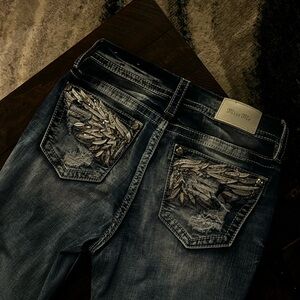 Miss me angelic split wings bootcut jeans
